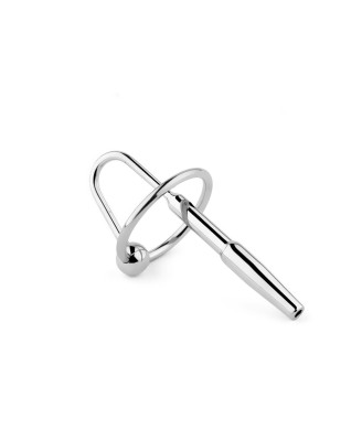 Metalowy plug do cewki z uchwytem – stal nierdzewna - no. 04