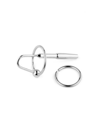 Metalowy plug do cewki z uchwytem – stal nierdzewna - no. 04