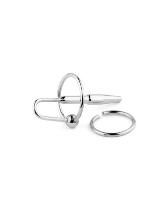 Metalowy plug do cewki z uchwytem – stal nierdzewna - no. 05