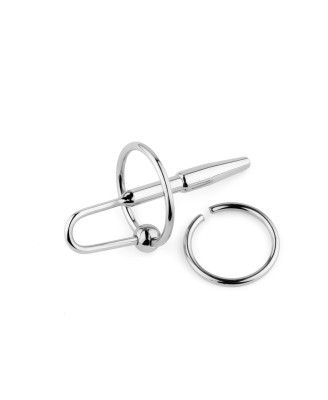 Metalowy plug do cewki z uchwytem – stal nierdzewna - no. 05