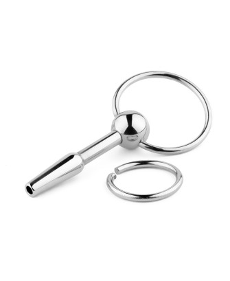 Metalowy plug do cewki z otworem – stal nierdzewna - no. 02