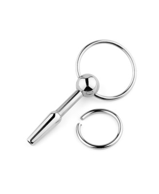 Metalowy plug do cewki z otworem – stal nierdzewna - no. 02