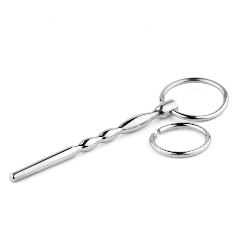 Metalowy plug do cewki z pierścieniem – stal nierdzewna - no. 01