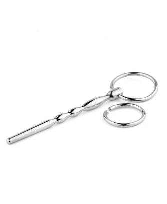 Metalowy plug do cewki z pierścieniem – stal nierdzewna - no. 01