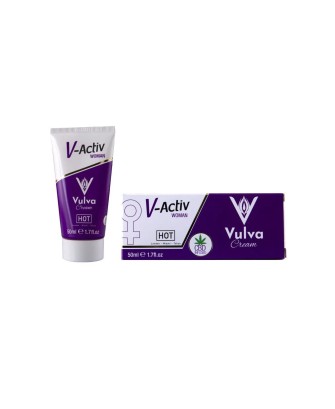 HOT V-Activ Vulva Cream - CBD - Żel Stymulujący do Łechtaczki - 50ml