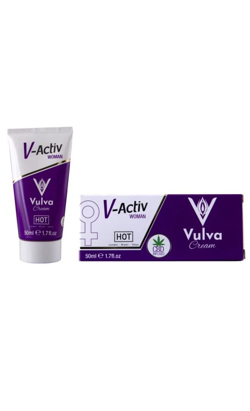 HOT V-Activ Vulva Cream - CBD - Żel Stymulujący do Łechtaczki - 50ml