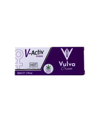 HOT V-Activ Vulva Cream - CBD - Żel Stymulujący do Łechtaczki - 50ml