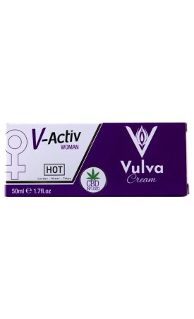 HOT V-Activ Vulva Cream - CBD - Żel Stymulujący do Łechtaczki - 50ml