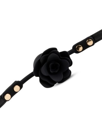 Black Rose - Czarny Knebel Kulka w kształcie Róży