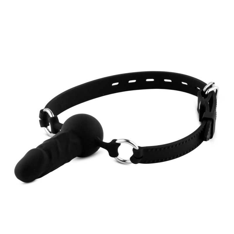 Penis Ball Gag - Knebel Kulka z Małym Dildo