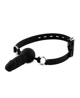 Penis Ball Gag - Knebel Kulka z Małym Dildo