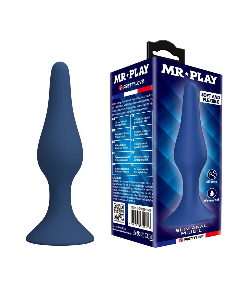 MR. Play Slim Anal Plug - Korek Analny - L