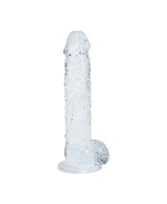 REALROCK Crystal Clear Realistyczne Dildo z Jądrami - 12,7 cm - Transparentne