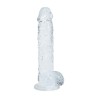 REALROCK Crystal Clear Realistyczne Dildo z Jądrami - 12,7 cm - Transparentne