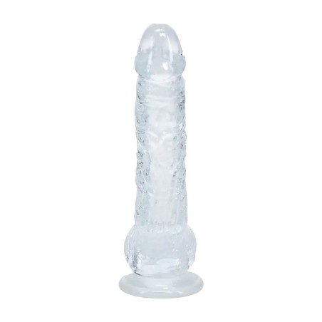 REALROCK Crystal Clear Realistyczne Dildo z Jądrami - 12,7 cm - Transparentne