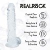 REALROCK Crystal Clear Realistyczne Dildo z Jądrami - 12,7 cm - Transparentne