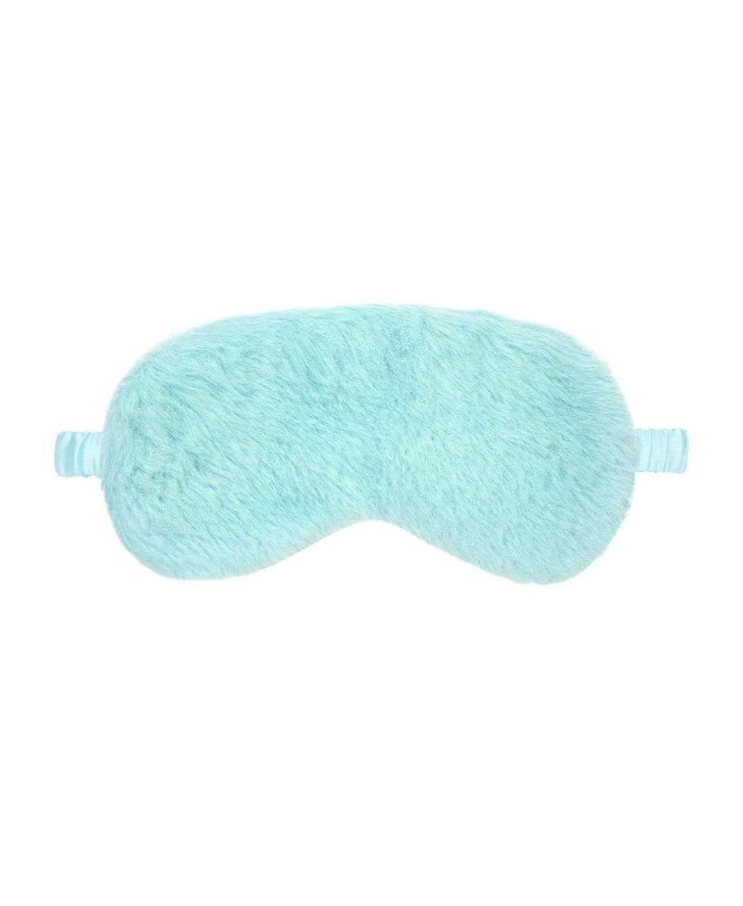 Fluffy Mask - Pluszowa Opaska na Oczy - Turkusowa