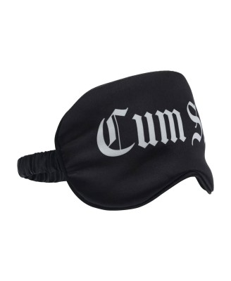 Cum Slut - Satynowa Opaska na Oczy - Czarna