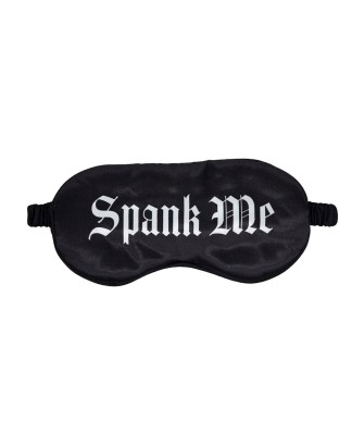 Spank Me - Satynowa Opaska na Oczy - Czarna