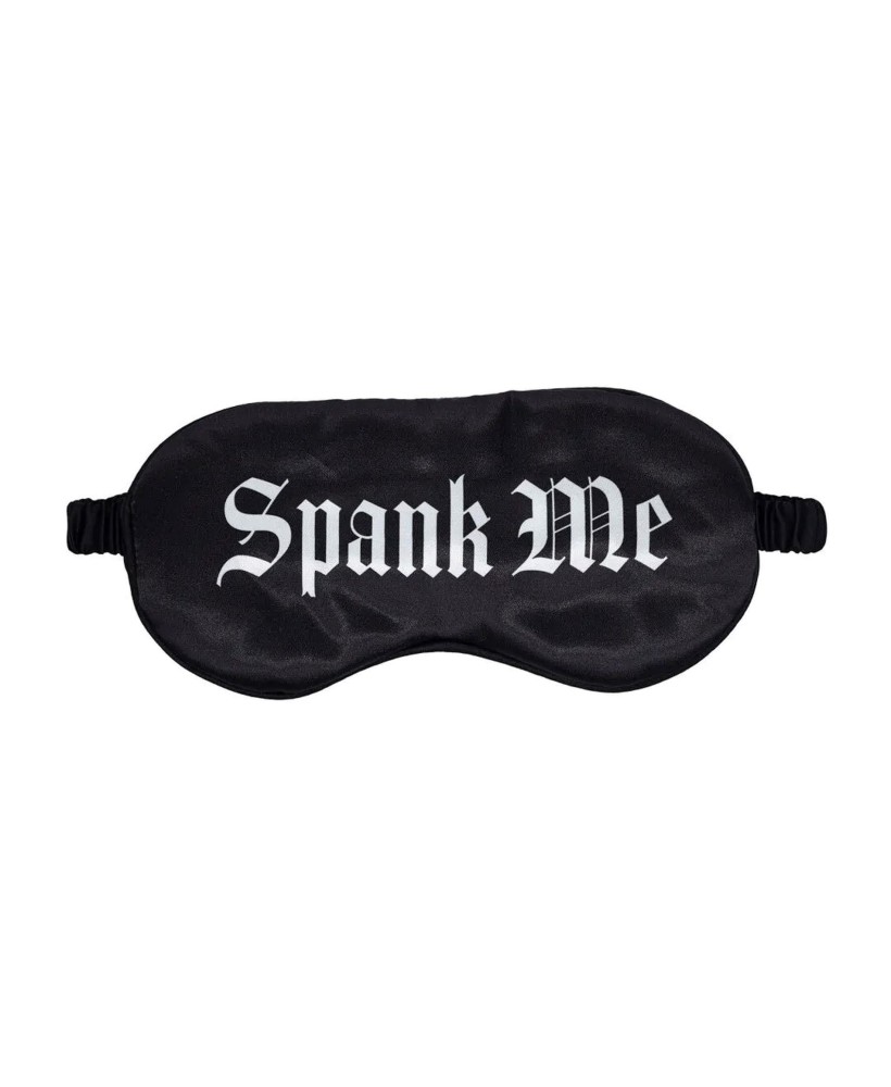 Spank Me - Satynowa Opaska na Oczy - Czarna