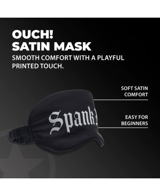 Spank Me - Satynowa Opaska na Oczy - Czarna