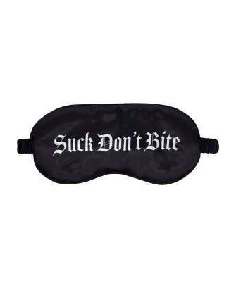 Suck Don't Bite - Satynowa Opaska na Oczy - Czarna