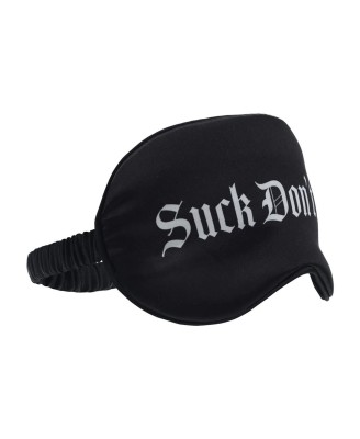 Suck Don't Bite - Satynowa Opaska na Oczy - Czarna
