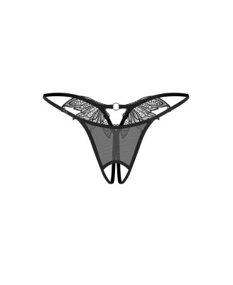 Obsessive Zaliya stringi otwarte - Czarne - L/XL