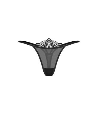 Obsessive Ezmee stringi - Czarne - 2XL/3XL
