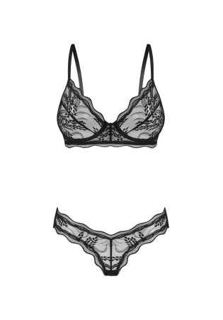 Perisia Koronkowy Komplet 2-częściowy z Tiulem - XL/2XL