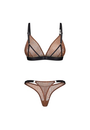 Vixaria Komplet 2-częściowy - Cętkowany Wzór - S/M