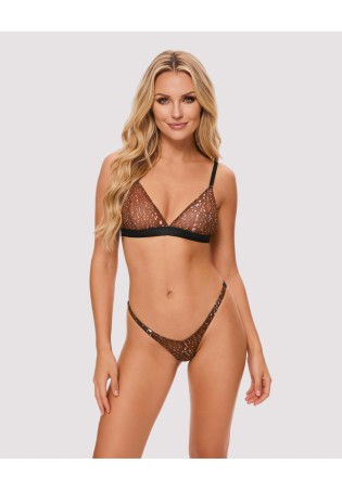 Obsessive Vixaria Komplet 2-częściowy - Cętkowany Wzór - L/XL