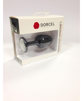 Marc Dorcel GEISHA PLUG DIAMOND - Korek Analny z Kryształkiem - Srebrny - L