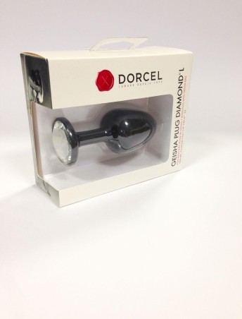 Marc Dorcel GEISHA PLUG DIAMOND - Korek Analny z Kryształkiem - Srebrny - L
