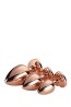 GLEAMING LOVE - Zestaw Korków Analnych z Kryształkiem - Rosegold