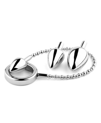 Jewellery - Metal Anal Plug - NO. 4 - Stalowy korek analny na łańcuszku