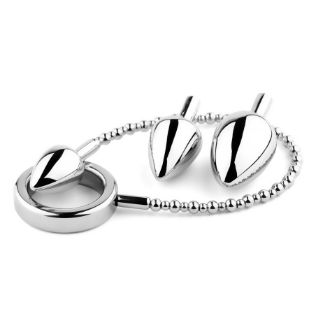 Jewellery - Metal Anal Plug - NO. 4 - Stalowy korek analny na łańcuszku