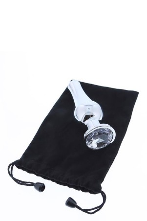 GLEAMING LOVE PLEASURE SET - Zestaw Korków Analnych z Kryształkiem - Srebrny