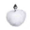 Bunny Tail Plug No. 1 - Korek Analny Pompon - Biały