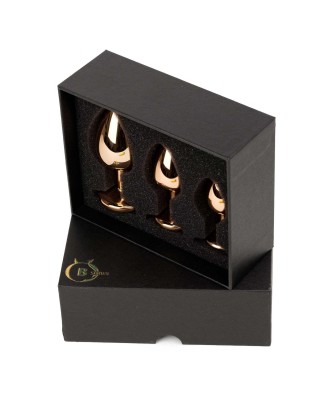 Jewellery - Red Gold PLUG - Ekskluzywny zestaw korków analnych Kryształkami