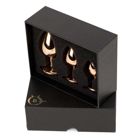 Jewellery - Red Gold PLUG - Ekskluzywny zestaw korków analnych Kryształkami