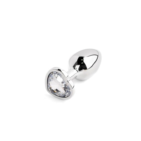 Jewellery - Silver Heart PLUG - Elegancki Zestaw Korków analnych z Kryształkiem