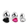 Jewellery - Silver Heart PLUG - Elegancki Zestaw Korków analnych z Kryształkiem