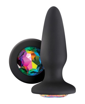 Glams Gem Plug - Czarny korek Analny z Kryształkiem