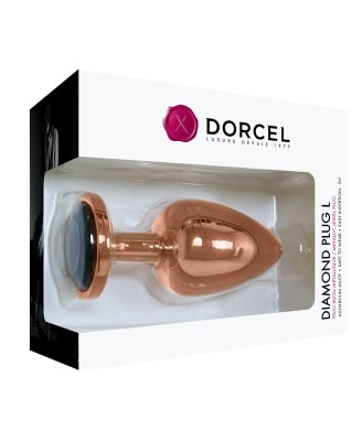 Dorcel DIAMOND PLUG - Korek Analny z Kryształkiem - RoseGold - L