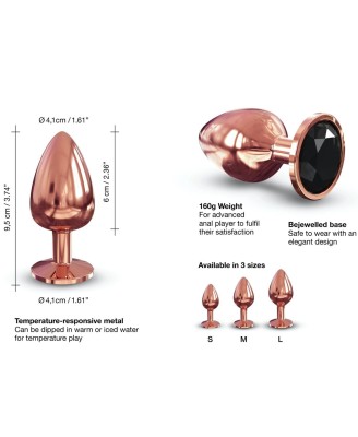 Dorcel DIAMOND PLUG - Korek Analny z Kryształkiem - RoseGold - L