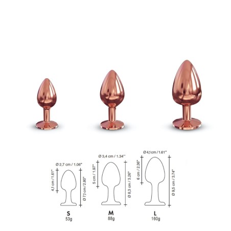Dorcel DIAMOND PLUG - Korek Analny z Kryształkiem - RoseGold - L