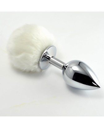 Pompon Metal Plug Large White