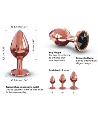 Dorcel DIAMOND PLUG - Korek Analny z Kryształkiem - RoseGold - M