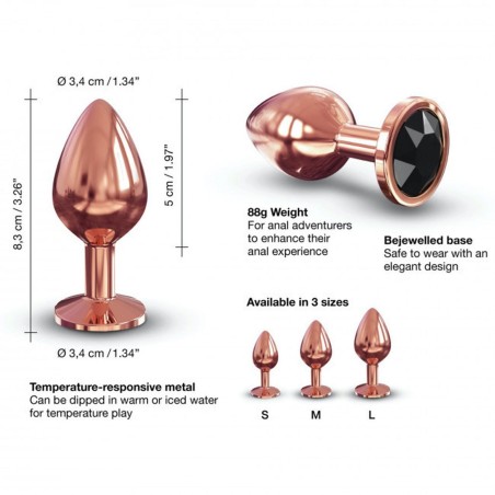 Dorcel DIAMOND PLUG - Korek Analny z Kryształkiem - RoseGold - M